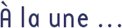 la une